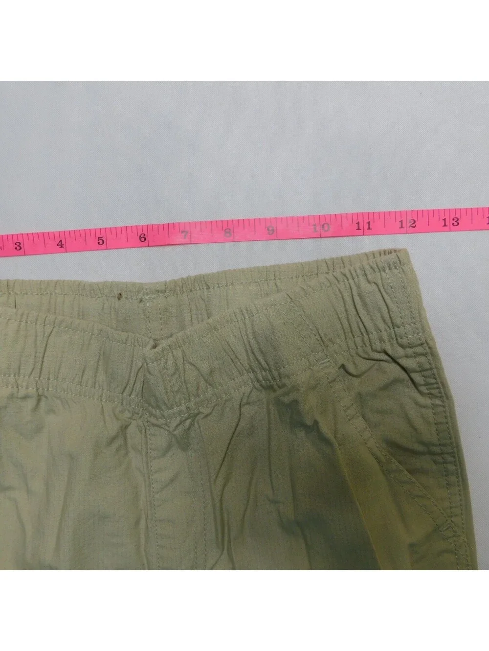 The Childrens Place Boys Cargo Shorts Size 12 L Khaki Sandwash Pull On Pants NWT